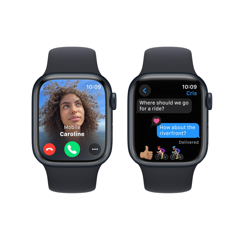 Apple Watch Series 9 GPS 41mm Midnight Aluminum Case with Midnight Sport Band - M/L - MR8X3LW/A - Image 4