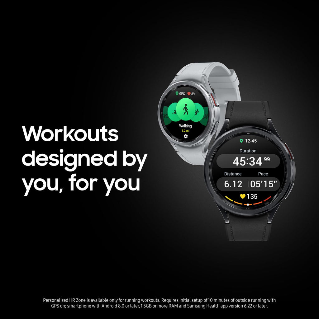 Samsung - Galaxy Watch6 Classic Stainless Steel Smartwatch 43mm LTE - Silver - SM-R955UZSAXAA - Image 3