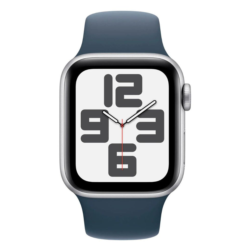 Apple Watch SE 2nd Gen (GPS+Cell) – 40mm Silver Aluminum Case with Storm Blue Sport Band (M/L) – MRGL3LL/A (2022) - Image 2