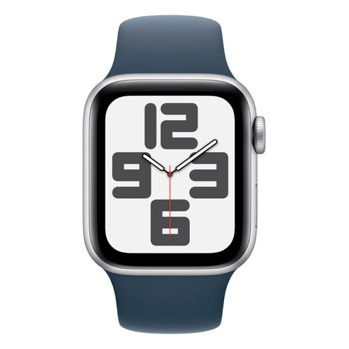 Apple Watch SE 2nd Gen (GPS+Cell) – 40mm Silver Aluminum Case with Storm Blue Sport Band (M/L) – MRGL3LL/A (2022) - Image 2