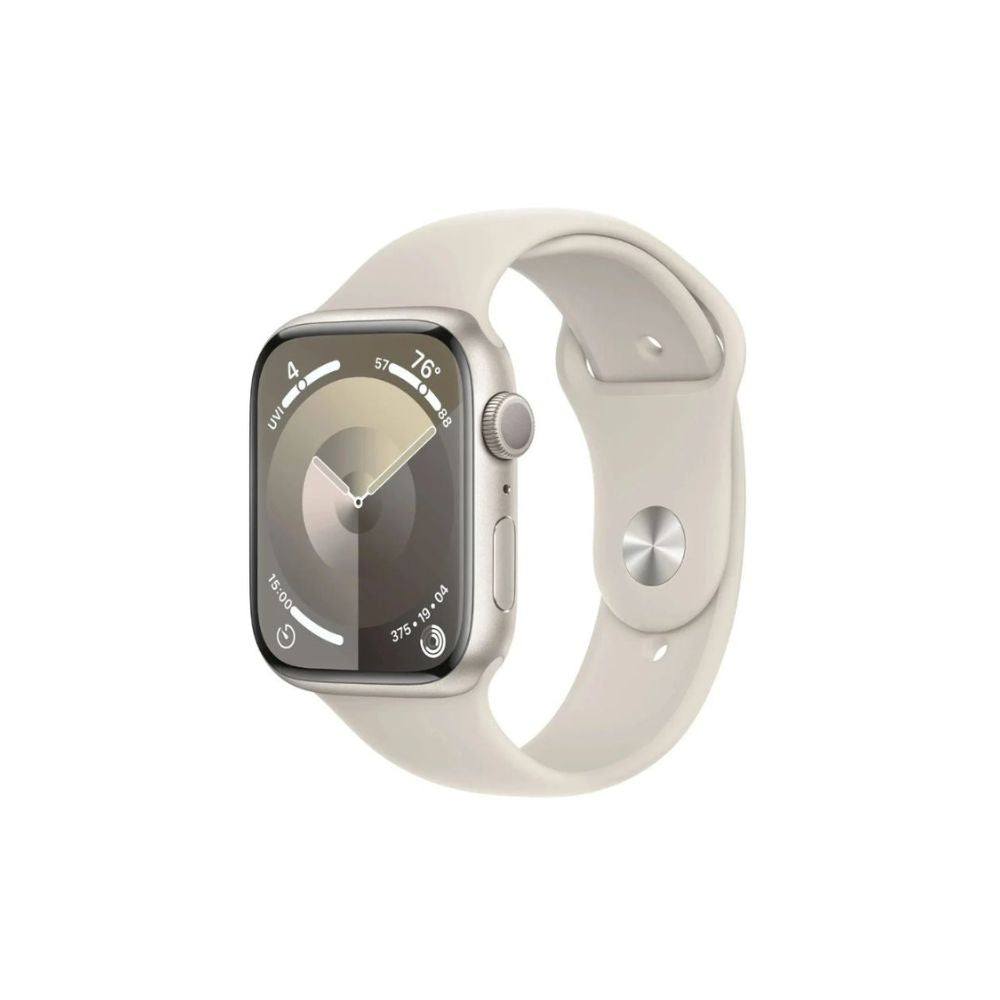 Apple Watch Series 9 (GPS) 45mm Starlight Aluminum Case with Starlight Sport Band - S/M - Starlight - MR963LW/A