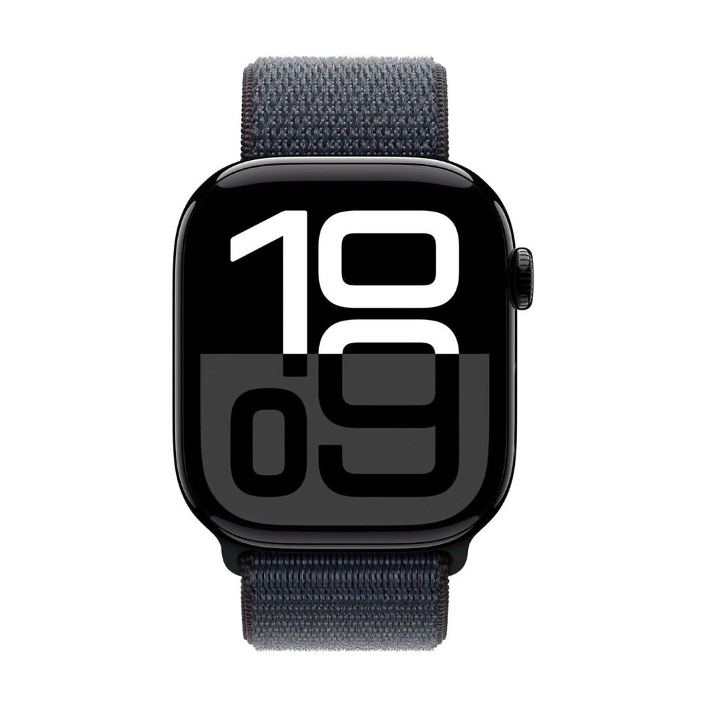 Apple Watch Series 10 (GPS+Cellular) 46mm Jet Black Aluminum Case w/ Ink Sport Loop - MWY53LW/A - Image 2