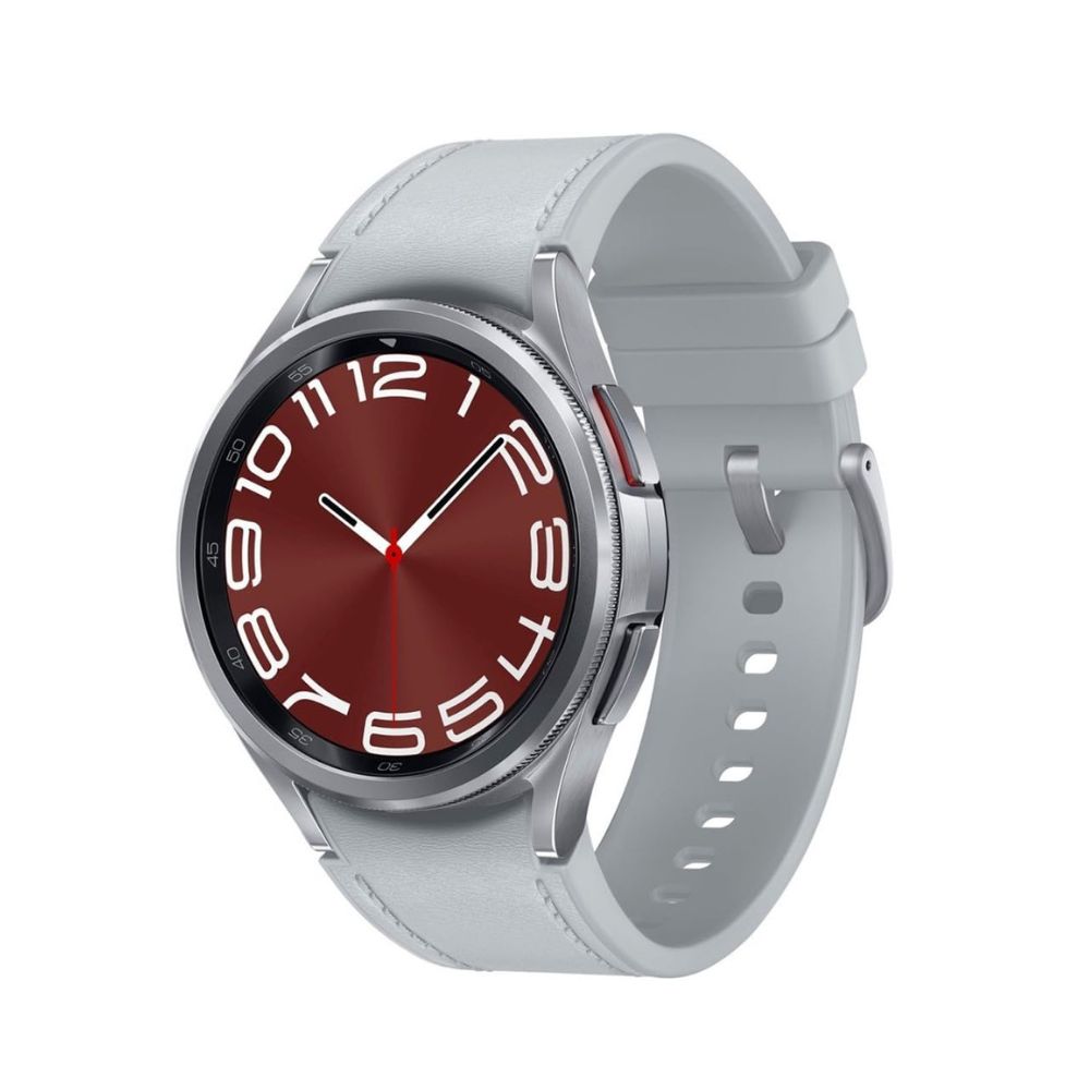 Samsung - Galaxy Watch6 Classic Stainless Steel Smartwatch 43mm Bluetooth - Silver - SM-R950NZSAXAA