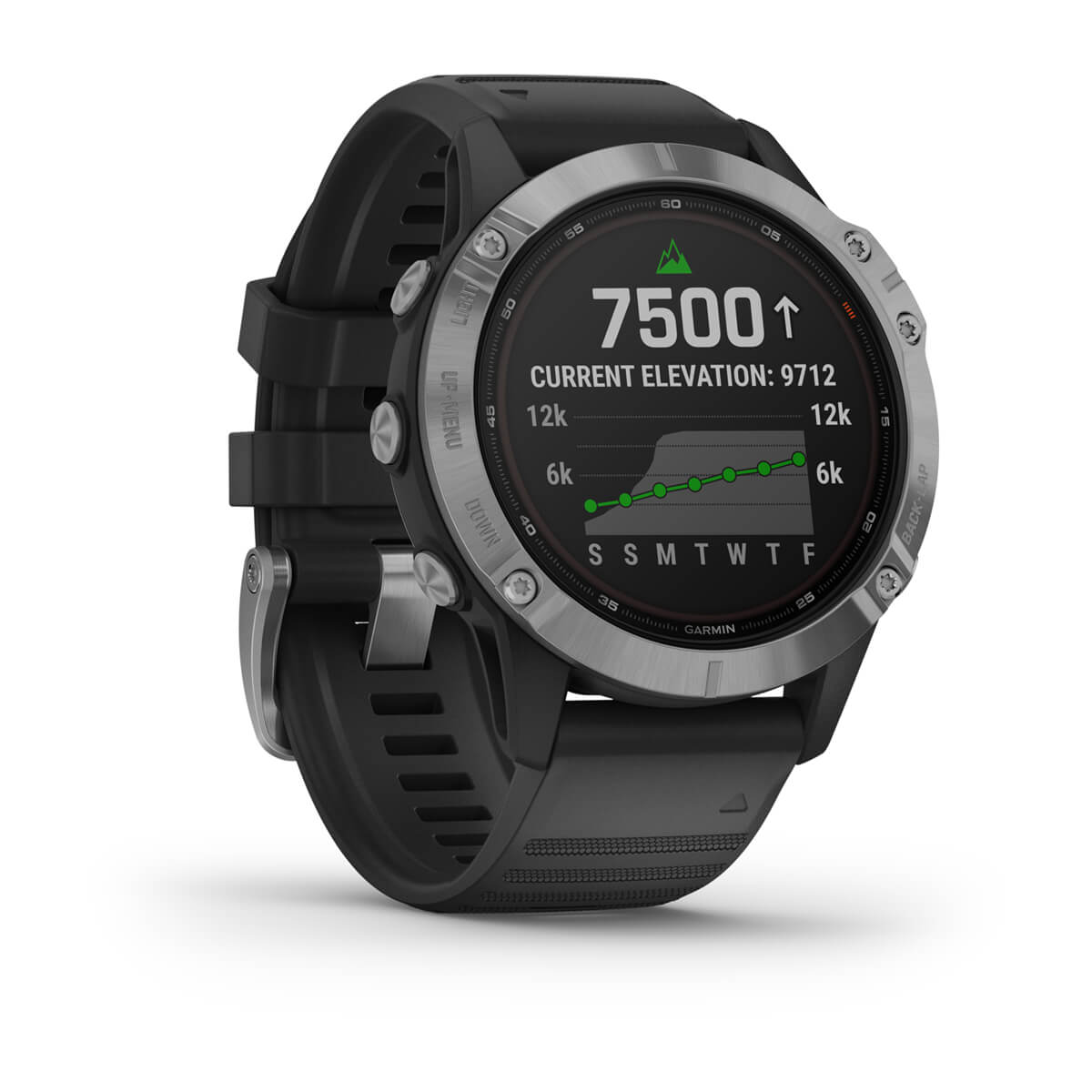 Garmin Fenix 6 Solar 47mm Smart Watch - Silver with Black Band - 010-02410-00 - Image 3