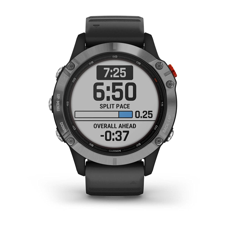 Garmin Fenix 6 Solar 47mm Smart Watch - Silver with Black Band - 010-02410-00 - Image 4