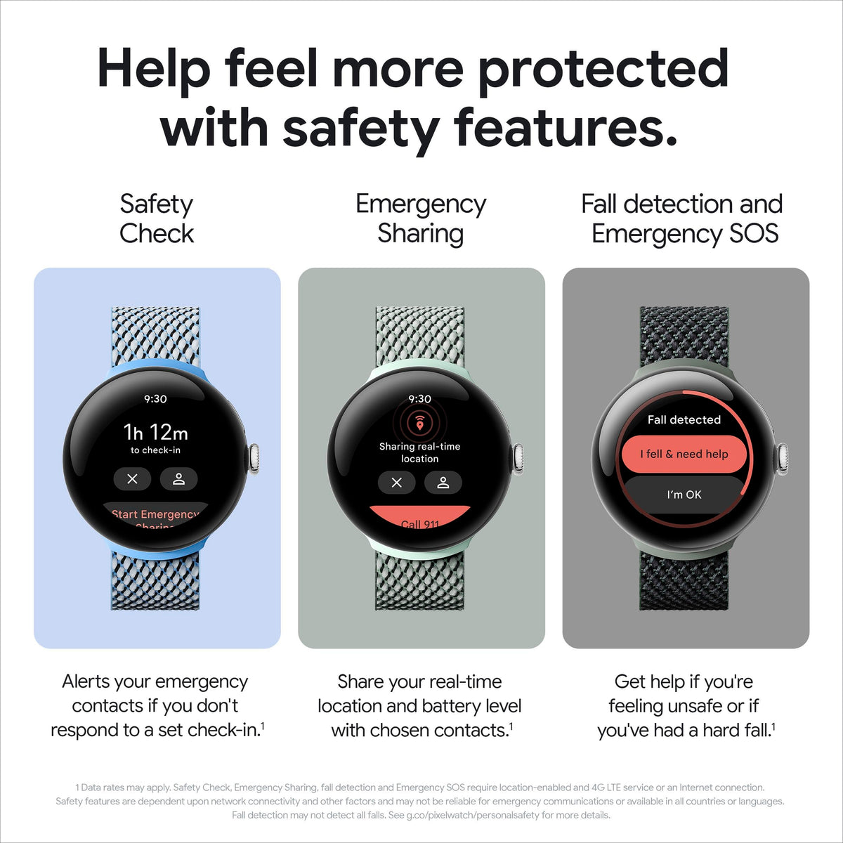 Google Pixel Watch 2 41mm - LTE - Silver Aluminum Case with Bay Band - GA05016-US - Image 6