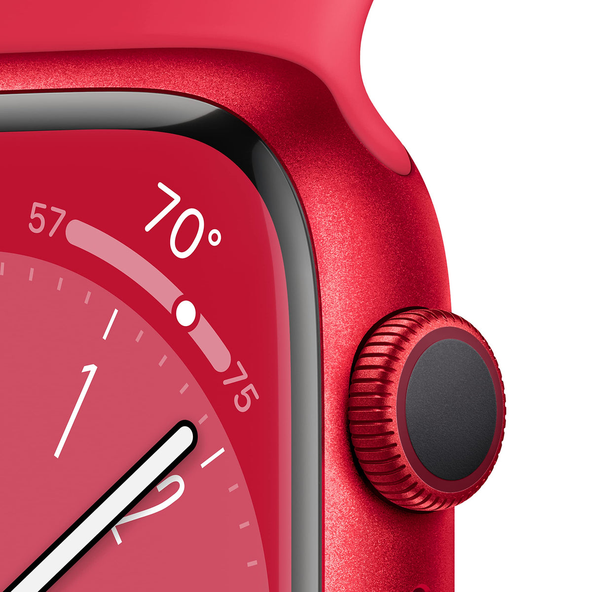 Apple Watch Series 8 (GPS) 45mm Aluminum Case w/ (PRODUCT)RED Sport Band - M/L - (PRODUCT)RED - (2022) - Image 3