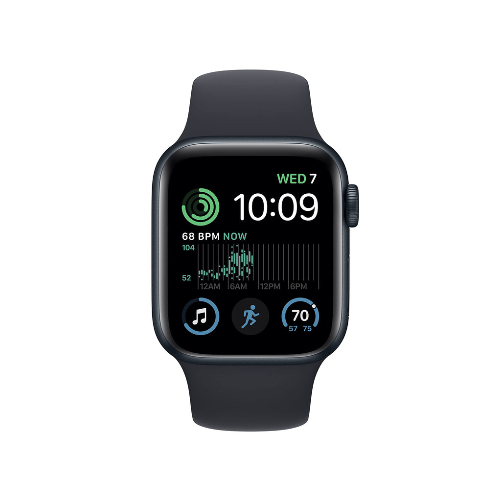 Apple Watch SE 2nd Gen (GPS) 40mm Aluminum Case w/ Midnight Sport Band (M/L) – Midnight – MXE93LL/A (2024) - Image 2