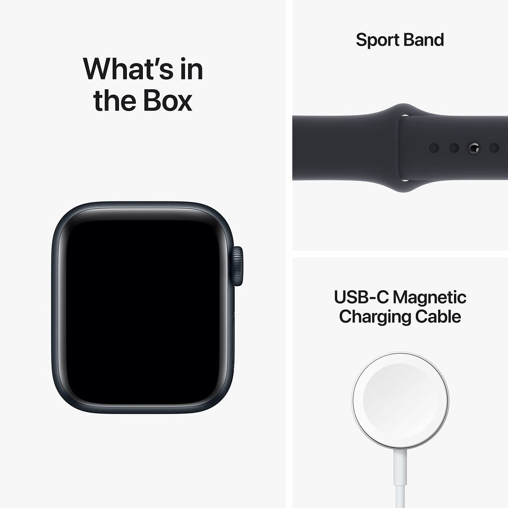 Apple Watch SE 2nd Gen (GPS) 40mm Aluminum Case w/ Midnight Sport Band (M/L) – Midnight – MXE93LL/A (2024) - Image 6