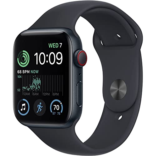 Apple Watch SE 2nd Generation (GPS+Cellular) 40mm Aluminum Case with Midnight Sport Band - S/M - Image 6