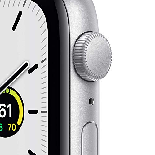 Apple Watch SE (GPS) 44mm Silver Aluminum Case with White Sport Band - MYDQ2LL/A - Image 2
