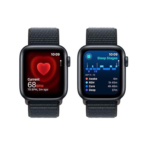 Apple Watch SE 2nd Generation (GPS + Cellular) 40mm Midnight Aluminum Case with Midnight Sport Loop - MRGD3LL/A - Image 4