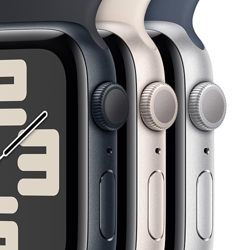 Apple Watch SE 2nd Generation (GPS) 40mm Silver Aluminum Case with Winter Blue Sport Loop - MRE33LL/A - Image 3