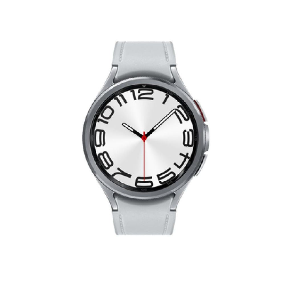 Samsung Galaxy Watch 6 Classic 47mm LTE - Silver Stainless Steel w/Silver Leather Band - SM-R965UZSAXAA - Image 2