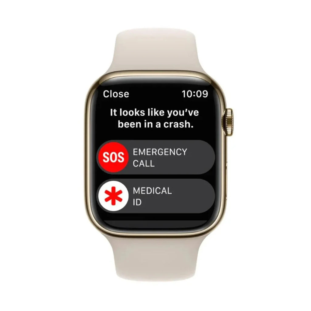Apple Watch Series 8 GPS + Cellular 45mm Gold Stainless Steel Case with Starlight Sport Band - M/L - MNW03LL/A - Image 2