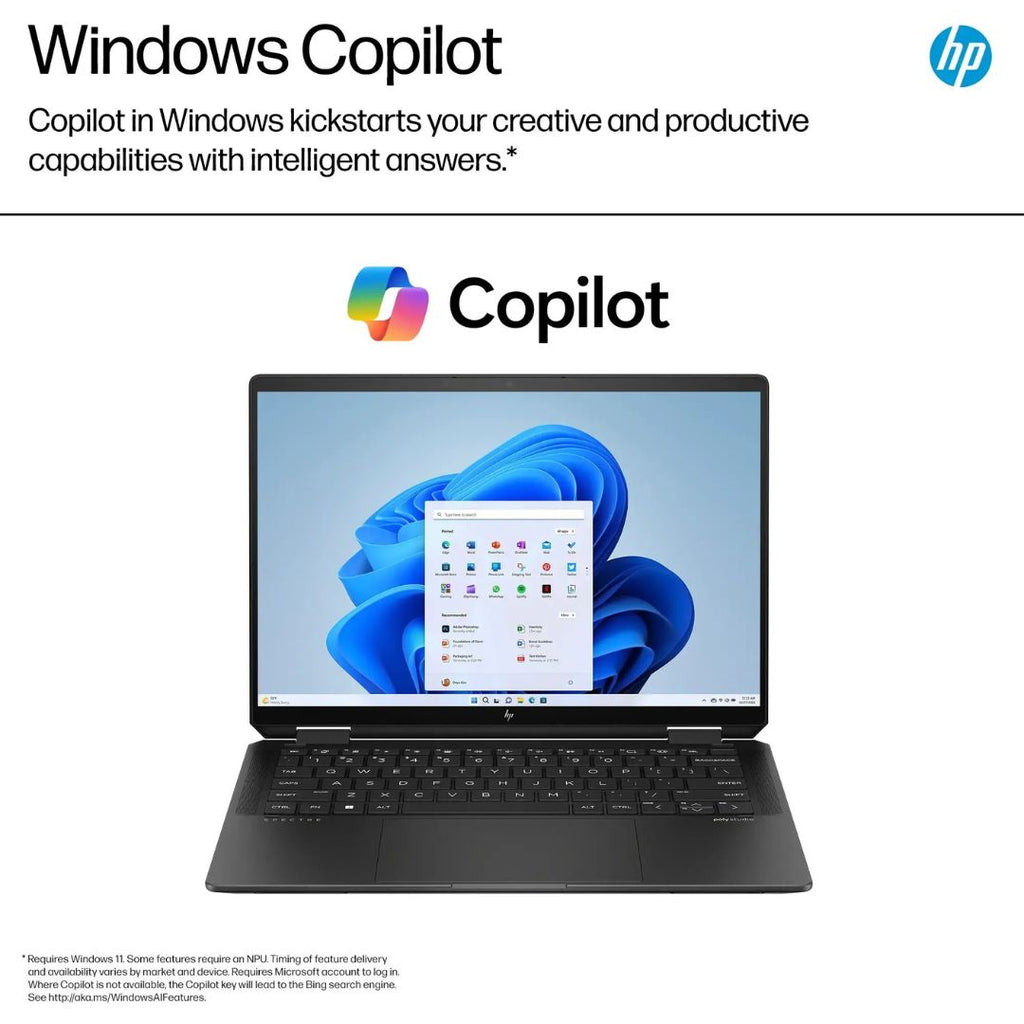 HP Spectre 2-in-1 14" 2.8K OLED Touch-Screen Laptop - Intel Core Ultra 7 155H - 16GB RAM - 1TB SSD - Nightfall - Image 6
