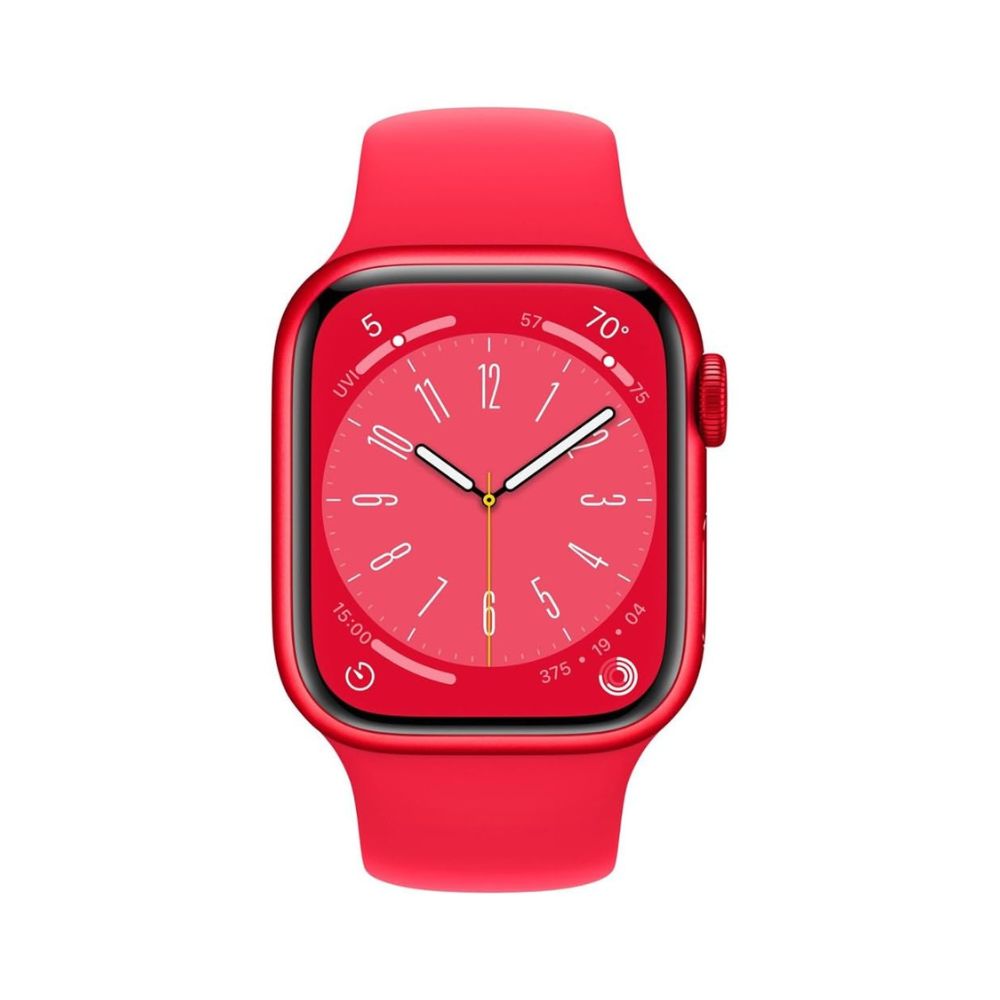Apple Watch Series 8 GPS + Cellular 41MM (RED) Aluminum Case with (RED) Sport Band Red -  S/M - MNV13LL/A