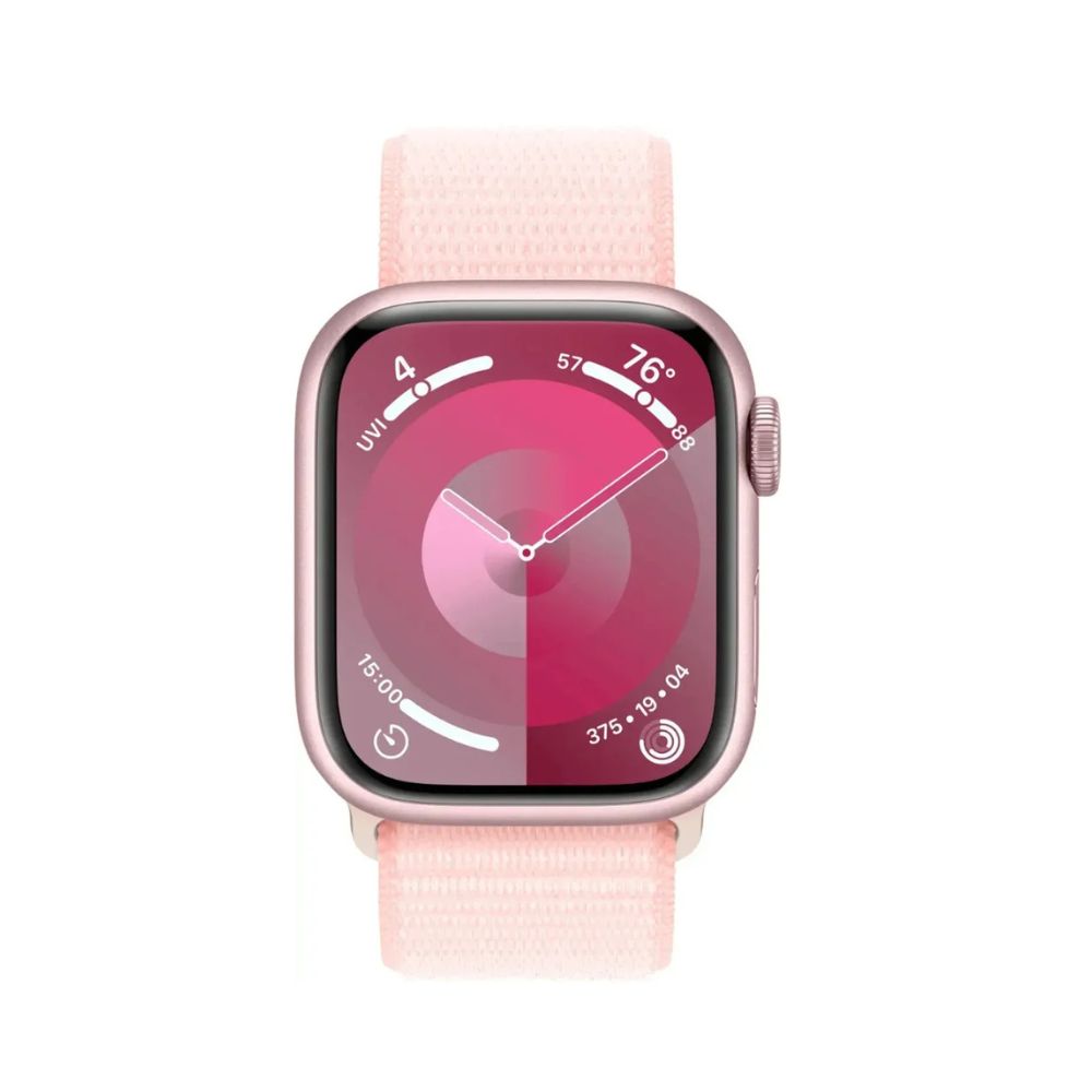 Apple Watch Series 9 (GPS) 41mm Aluminum Case with Light Pink Sport Loop - Adj - Pink - MR953LL/A - Image 2