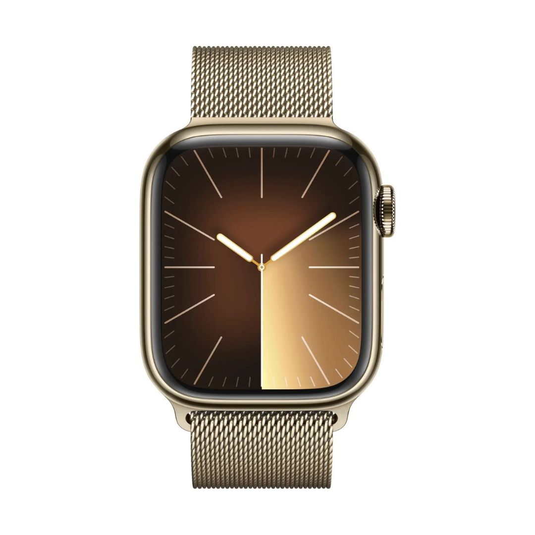 Apple Watch Series 9 (GPS+Cell) 41mm Case w/ Gold Milanese Loop - MRJ73LW/A - Image 2