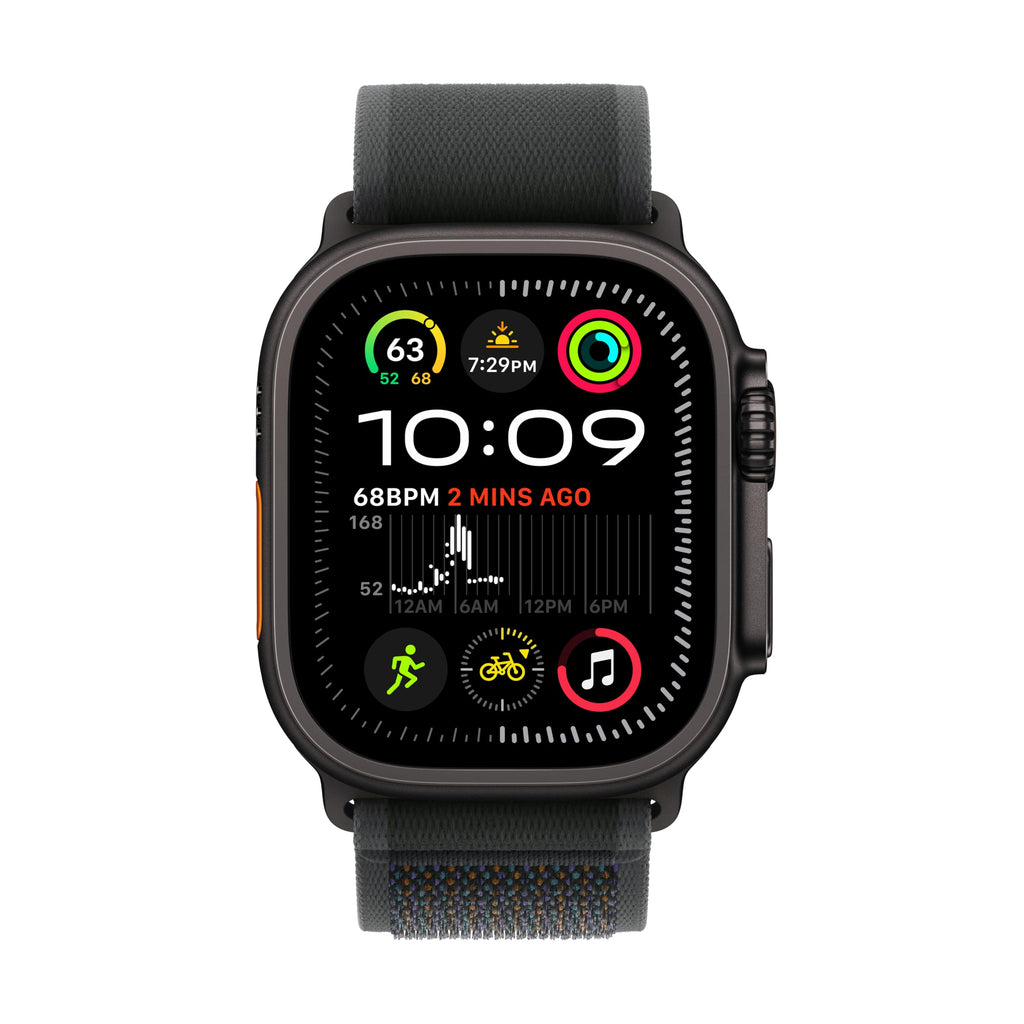 Apple Watch Ultra 2 (GPS + Cellular) 49mm Titanium Case with Black Trail Loop - M/L - Black - Image 2