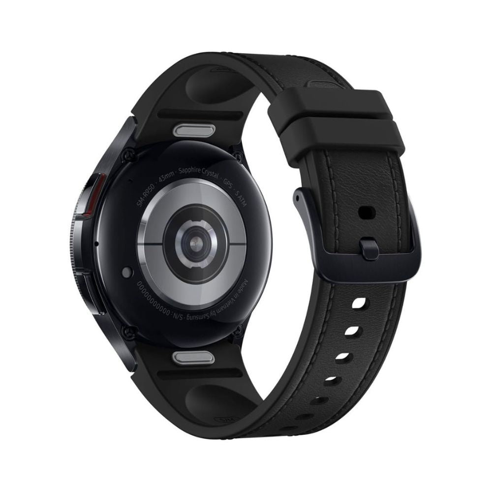 Samsung Galaxy Watch 6 Classic 43mm BT - Black Stainless Steel w/Black Leather Band - SM-R950NZKAXAA - Image 3