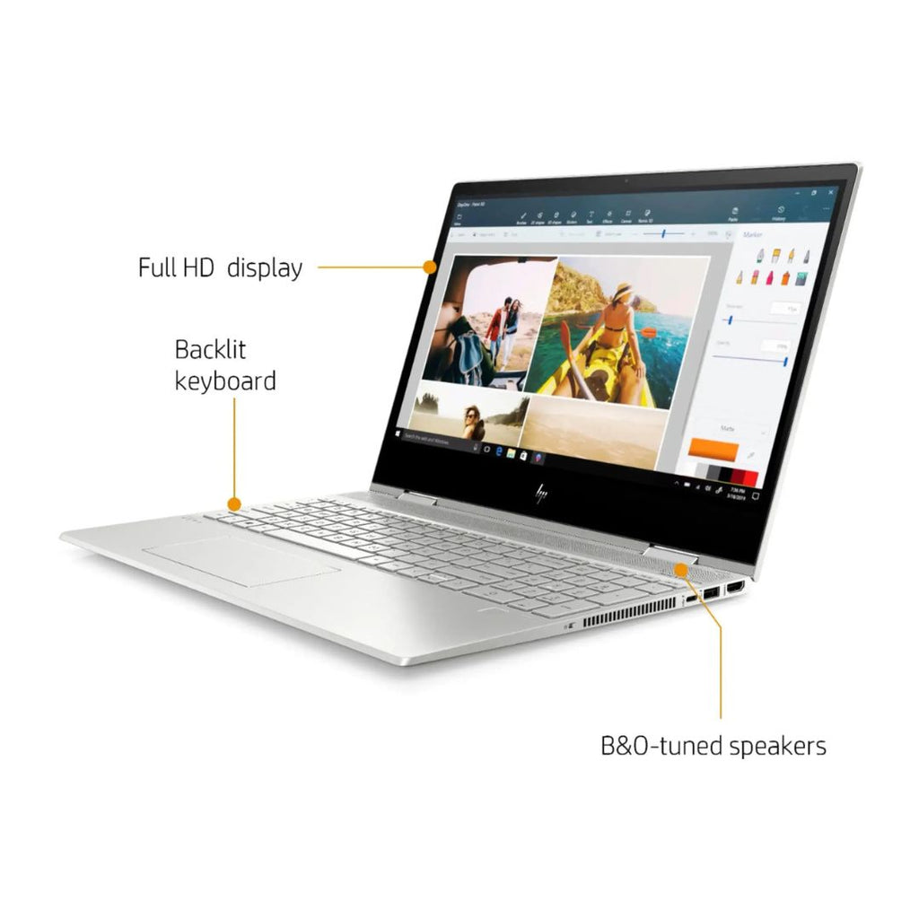 HP ENVY x360 2-in-1 15.6" Touch-Screen Laptop - Intel Core i5-10210U - 8GB RAM - 256GB SSD + 16GB Optane - Silver - Image 3