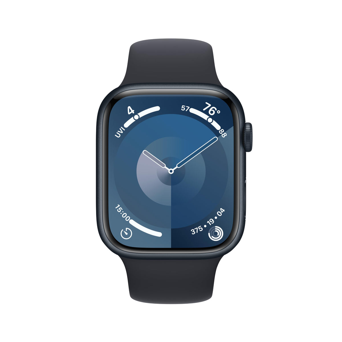 Apple Watch Series 9 GPS 45mm Midnight Aluminum Case with Midnight Sport Band - S/M - MR993LW/A - Image 2