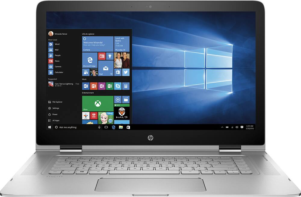 HP Spectre x360 2-in-1 15.6" 4K Touch-Screen Laptop - Intel Core i7-6500U - 16GB RAM - 256GB SSD - Silver - Image 9