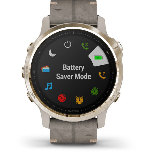 Garmin fenix 6S Sapphire Multisport GPS Smartwatch 42mm - Light Gold / Shale - 010-02159-39 - Image 3