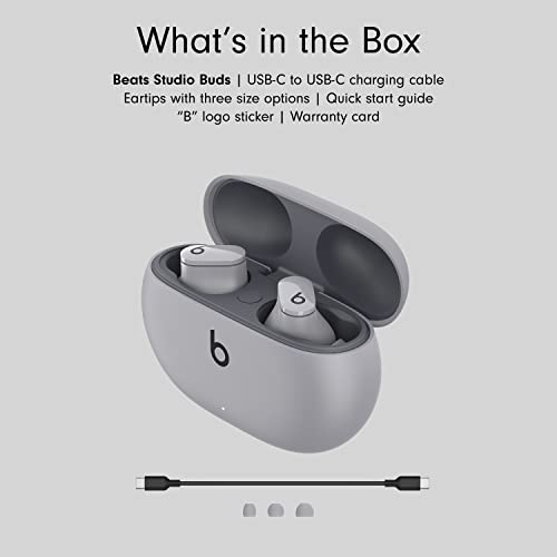 Beats Studio Buds Noise-Canceling True Wireless In-Ear Headphones - Moon Gray - MMT93LL/A - Image 7