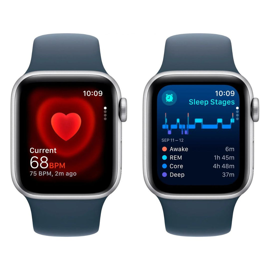 Apple Watch SE 2nd Gen (GPS+Cell) – 40mm Silver Aluminum Case with Storm Blue Sport Band (M/L) – MRGL3LL/A (2022) - Image 5