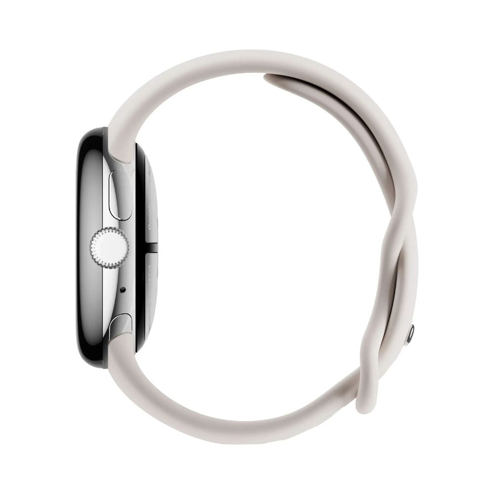 Google - Pixel Watch 2 Polished Silver Aluminum Case Smartwatch with Porcelain Active Band - Wi-Fi - GA05031-US - Image 4