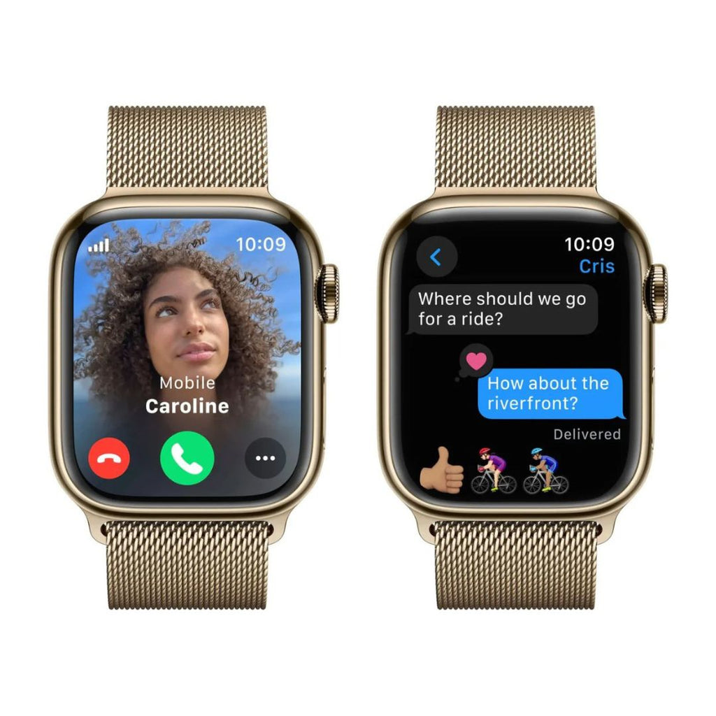 Apple Watch Series 9 (GPS+Cell) 41mm Case w/ Gold Milanese Loop - MRJ73LW/A - Image 4