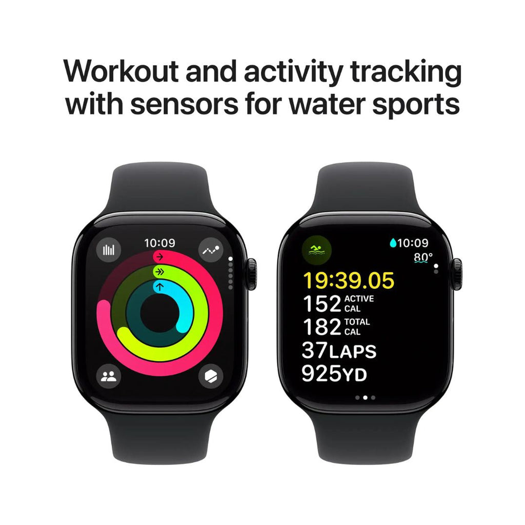 Apple Watch Series 10 GPS + Cellular 46mm Aluminum Case with Black Sport Band - MWY43LW/A - Image 4