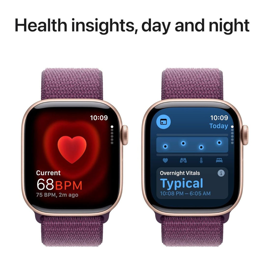 Apple Watch Series 10 (GPS+Cellular) 42mm Rose Gold Aluminum Case with Plum Sport Loop Band - MWXC3LW/A - Image 4