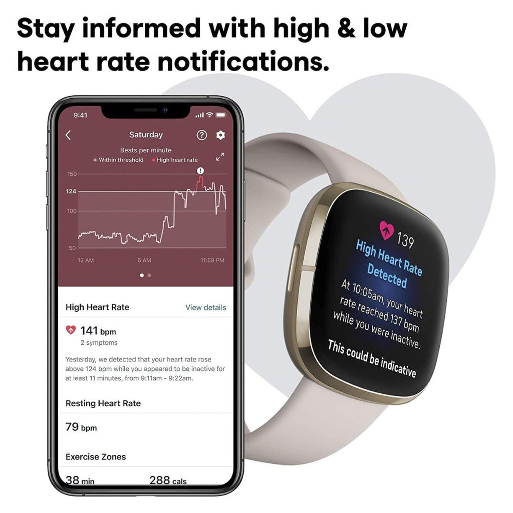 Fitbit Sense Advanced Health Smartwatch – Soft Gold – FB512GLWT - Image 6