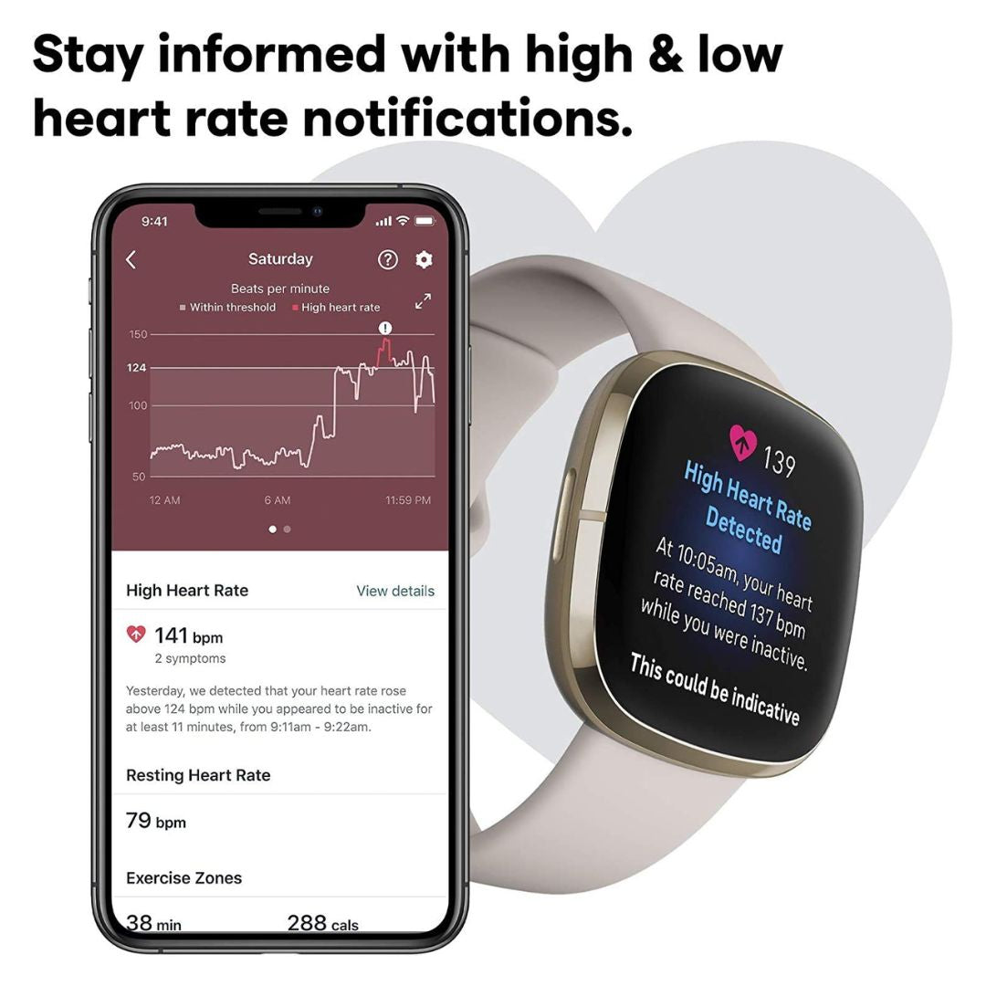 Fitbit Sense Advanced Health Smartwatch – Soft Gold – FB512GLWT - Image 6