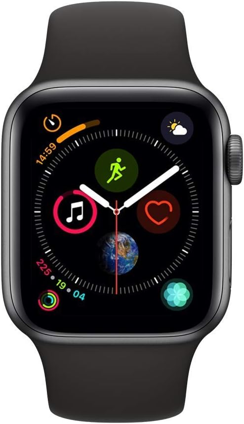 Apple Watch Series 4 (GPS + Cellular, 44MM) - Space Black Aluminum Case with Black Sport Band - Image 4