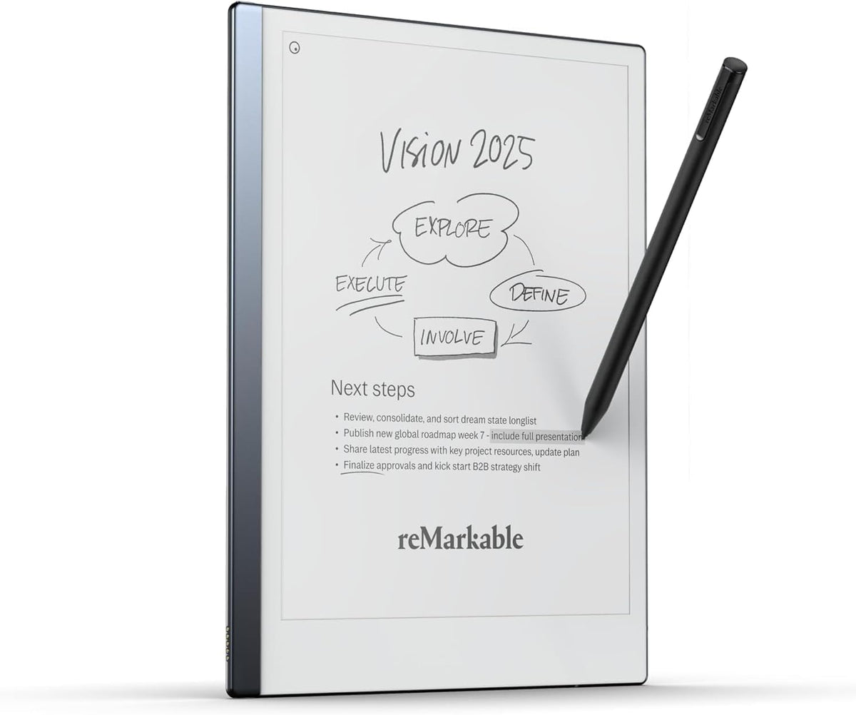 reMarkable 2 - 10.3 Paper Tablet with Black Marker Plus and Premium Leather Book Folio - Brown - Image 3