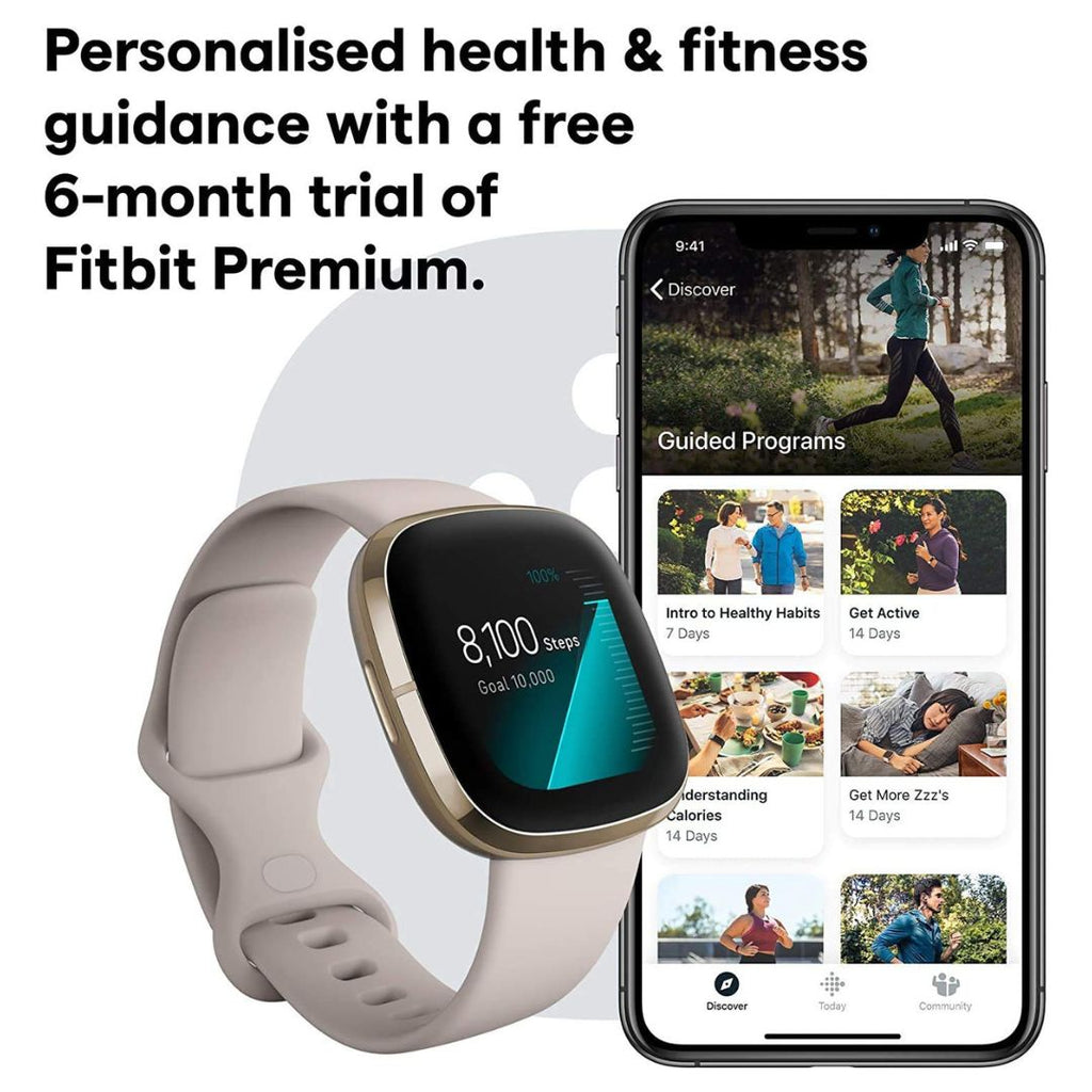 Fitbit Sense Advanced Health Smartwatch – Soft Gold – FB512GLWT - Image 7