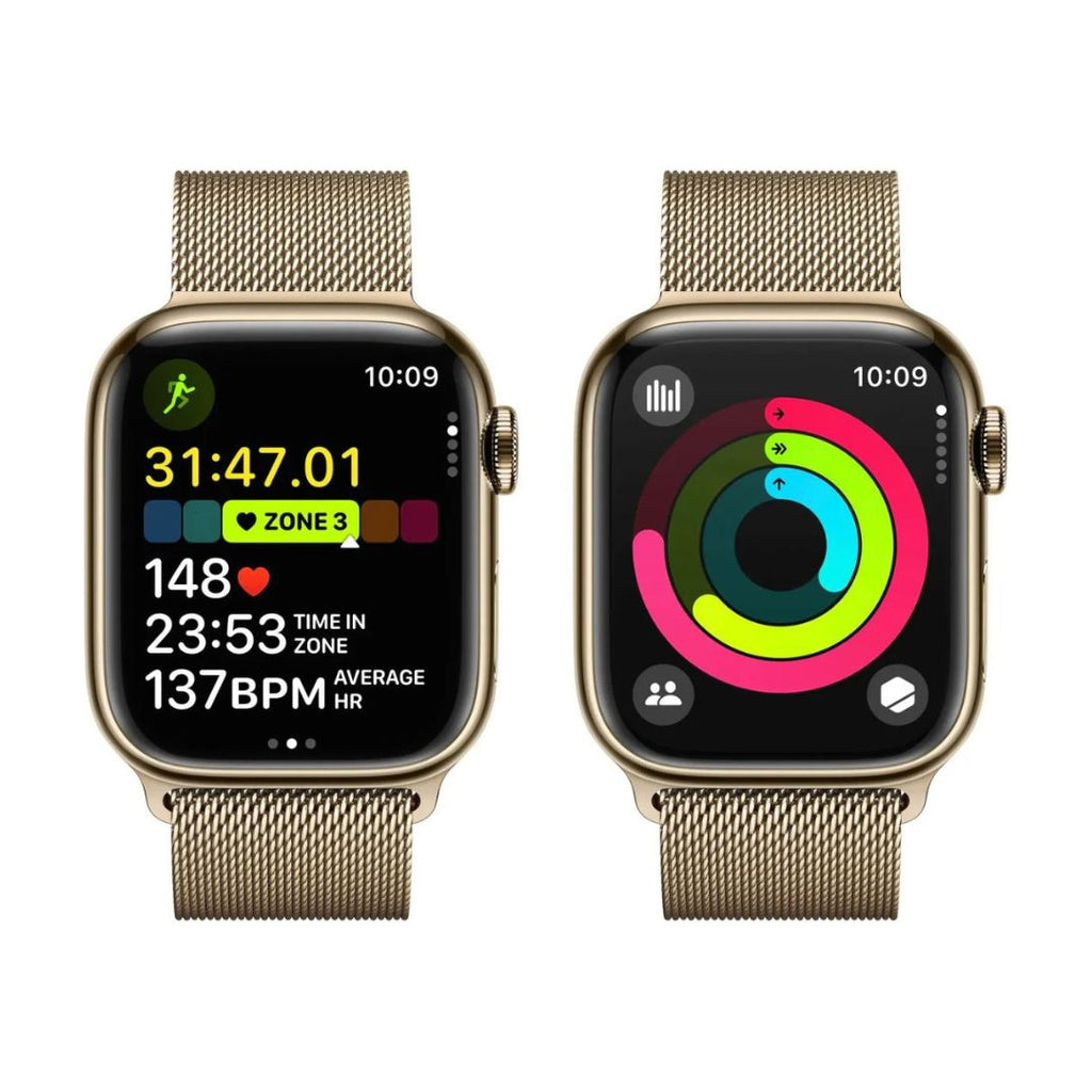 Apple Watch Series 9 (GPS+Cell) 41mm Case w/ Gold Milanese Loop - MRJ73LW/A - Image 5