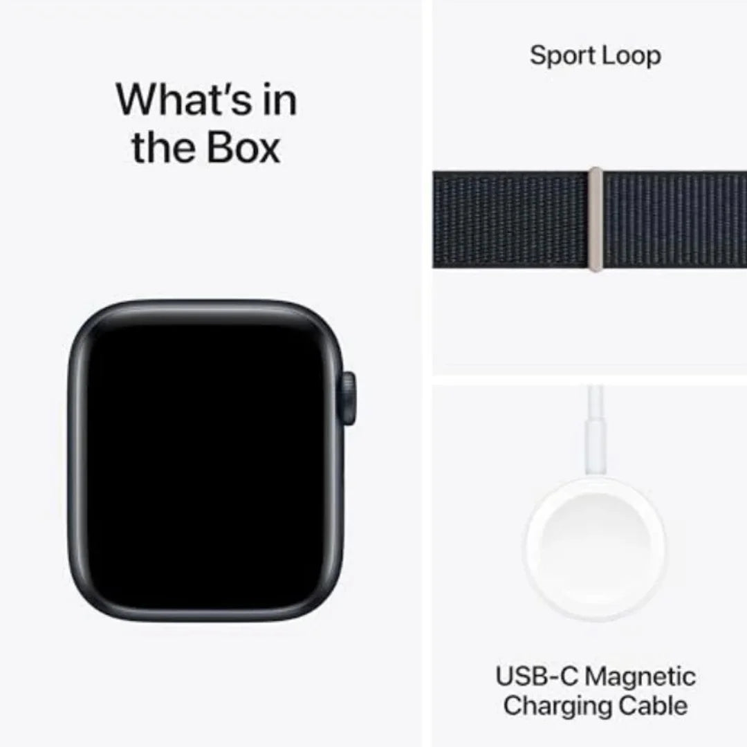 Apple Watch SE 2nd Generation (GPS) 44mm Midnight Aluminum Case with Midnight Sport Loop - MREA3LL/A - Image 3