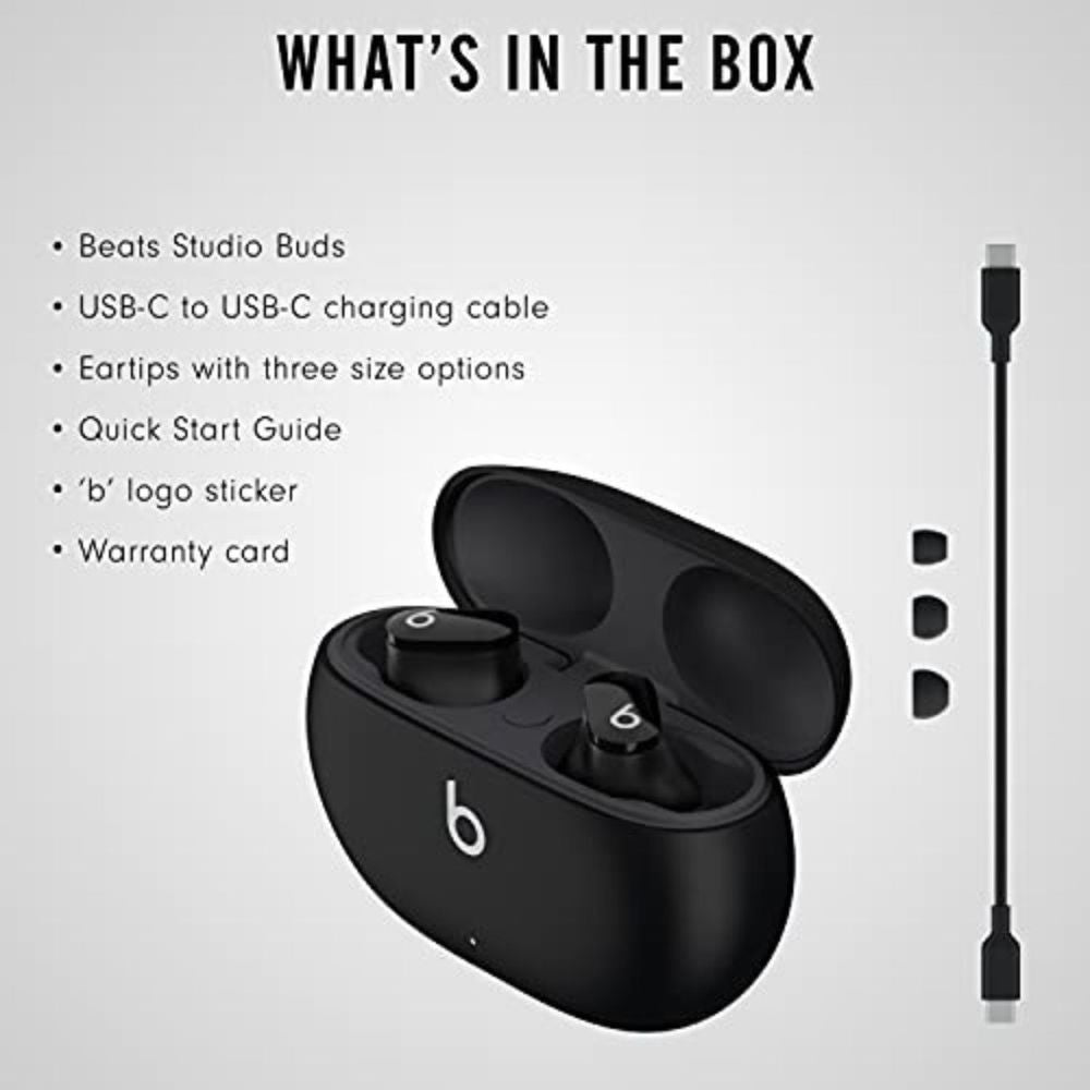 Beats Studio Buds Totally Wireless Noise Cancelling Earbuds - Black - MJ4X3LL/A - Image 6