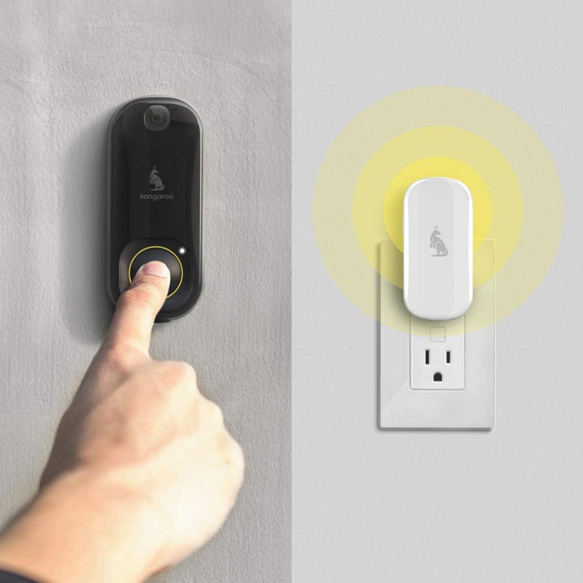 Kangaroo Wi-Fi Doorbell Camera + Chime Outdoor - 1080p Resolution - Battery Power - A0008 - Image 3