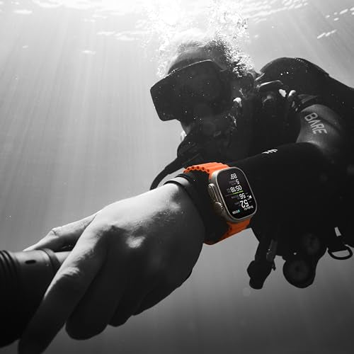 Apple Watch Ultra 2 (GPS + Cellular) 49mm Titanium Case w/ Olive Alpine Loop (Large) - MRF03LW/A - Image 4