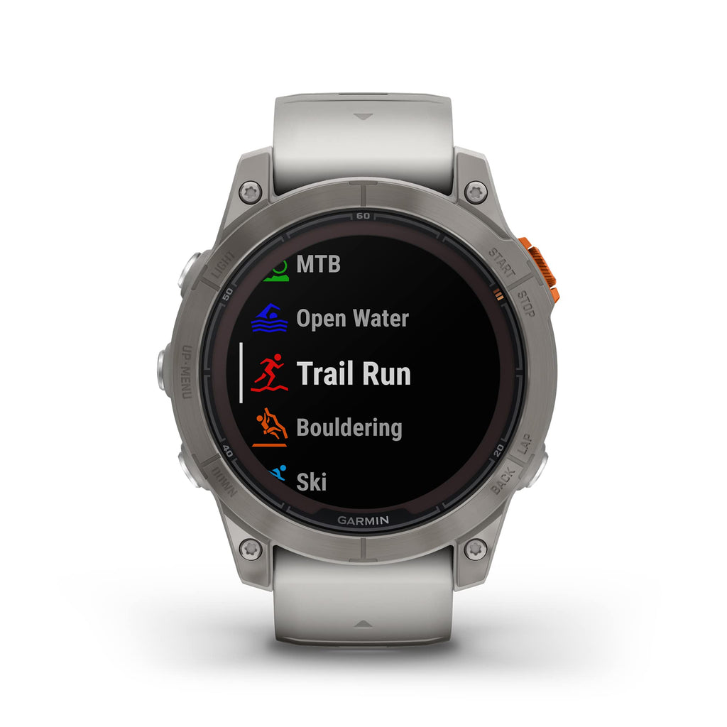 Garmin - fenix 7 Pro Sapphire Solar GPS Smartwatch 47 mm Fiber-reinforced polymer - Fog Gray/Ember Orange/Titanium - Image 2