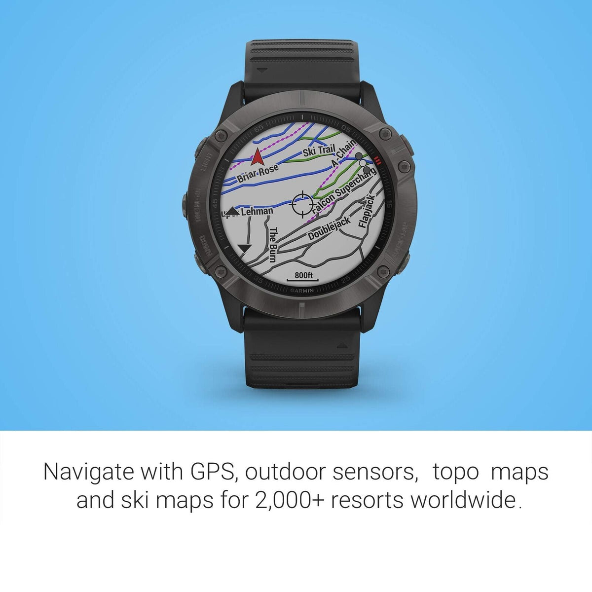 Garmin fenix 6X Pro Solar Titanium Carbon Gray DLC w/ Black Band - 010-02157-20 - Image 5