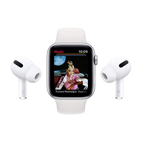 Apple Watch SE (GPS) 44mm Silver Aluminum Case with White Sport Band - MYDQ2LL/A - Image 6
