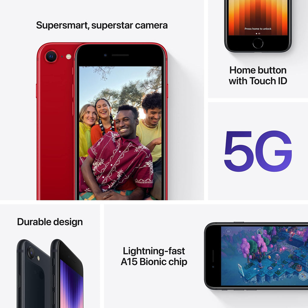Cricket Apple iPhone SE 3rd Gen - 64GB - Midnight - MMX53LL/A-CKT - Image 5