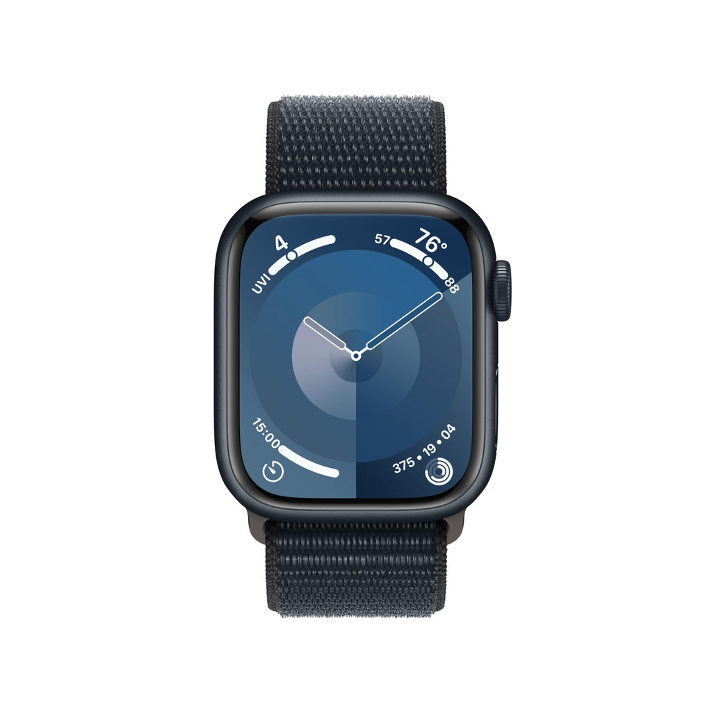 Apple Watch Series 9 (GPS) 41mm Midnight Aluminum Case with Midnight Sport Loop - Adj - Midnight